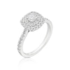 Thumbnail Image 2 of 18ct White Gold & Platinum 0.66ct Diamond Double Halo Ring