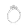 Thumbnail Image 3 of 18ct White Gold & Platinum 0.66ct Diamond Double Halo Ring