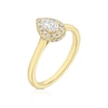 Thumbnail Image 2 of The Diamond Story 18ct Yellow Gold 0.50ct Diamond Pear Halo Ring