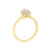 Thumbnail Image 3 of The Diamond Story 18ct Yellow Gold 0.50ct Diamond Pear Halo Ring