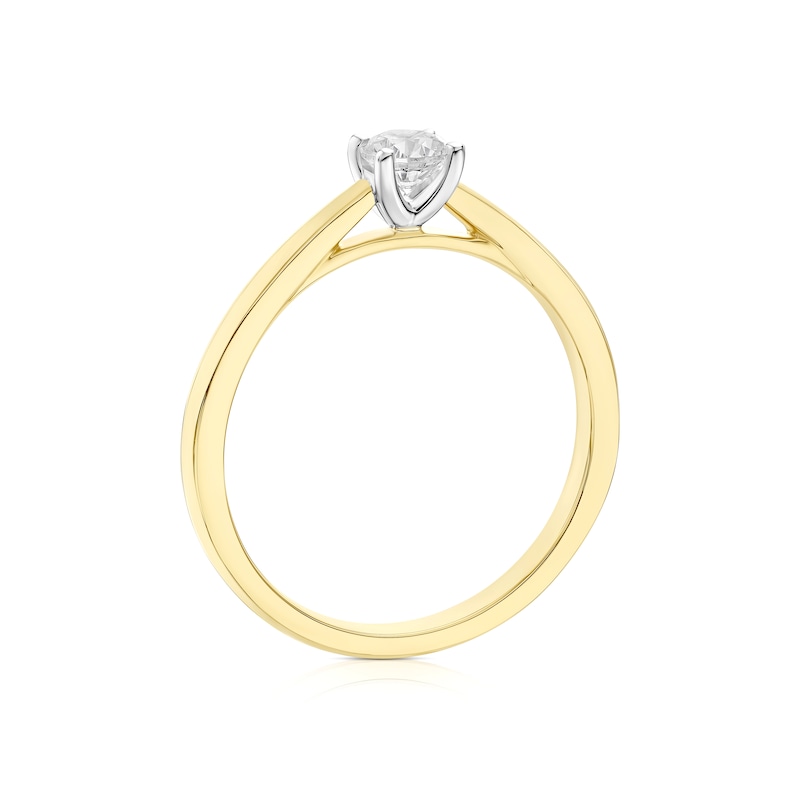 Main Image 3 of The Diamond Story 18ct Yellow Gold 0.25ct Diamond Solitaire Ring