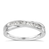 Thumbnail Image 0 of 9ct White Gold 0.15ct Diamond Crossover Eternity Ring