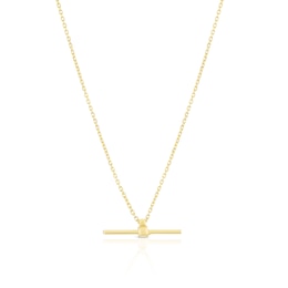 9ct Yellow Gold 18" Forzatina T-Bar Pendant