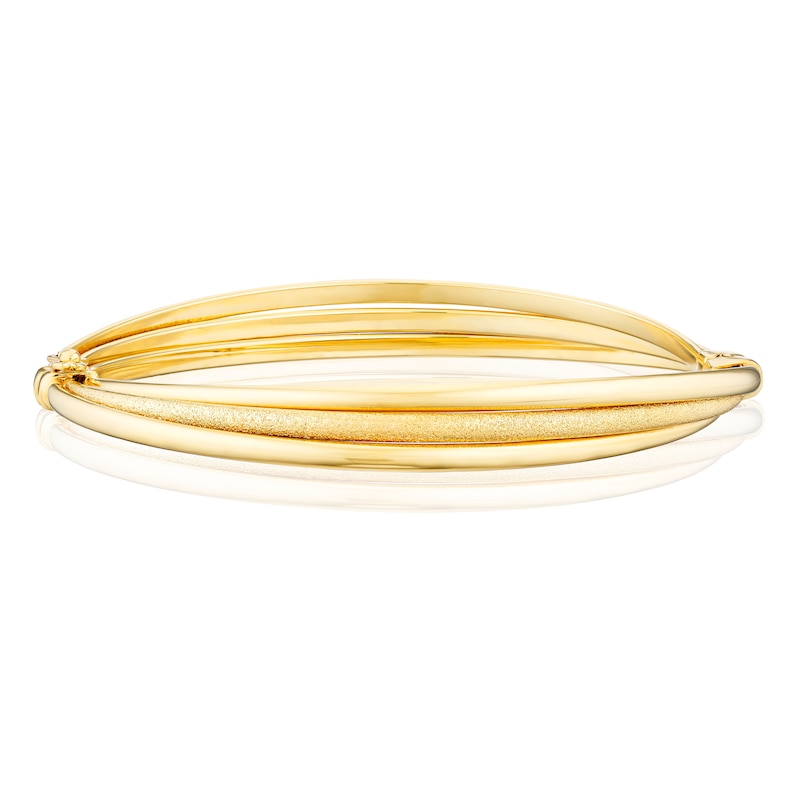Main Image 1 of 9ct Yellow Gold Multi Twist Bangle