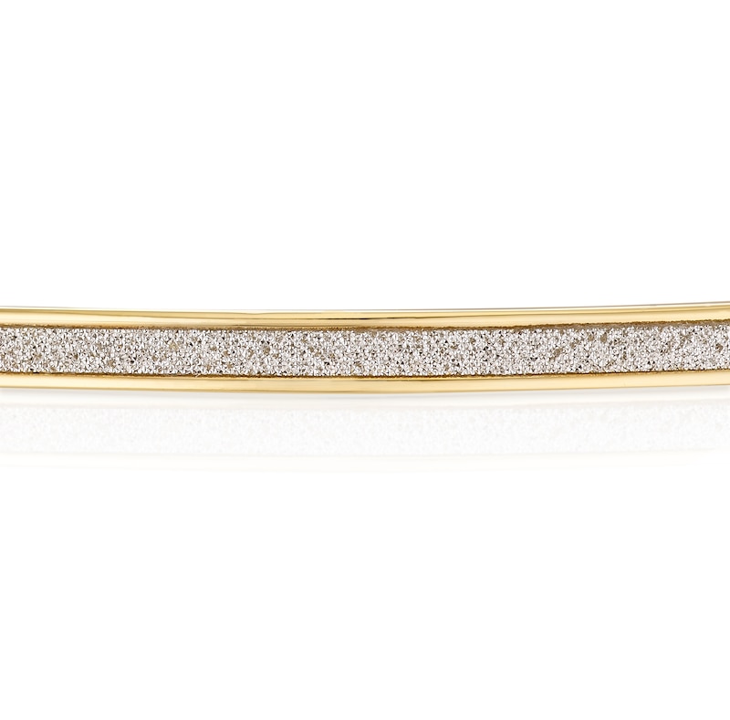 Main Image 2 of 9ct Yellow Gold Channel Set Sparkle Bangle