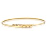 Thumbnail Image 1 of 9ct Yellow Gold & Cubic Zirconia Crossover Edge Bangle