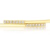 Thumbnail Image 2 of 9ct Yellow Gold & Cubic Zirconia Crossover Edge Bangle