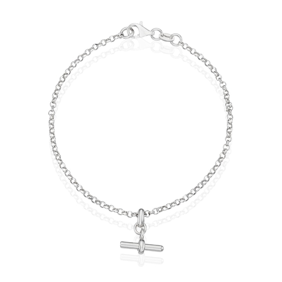 Sterling Silver T-Bar Chain Bracelet