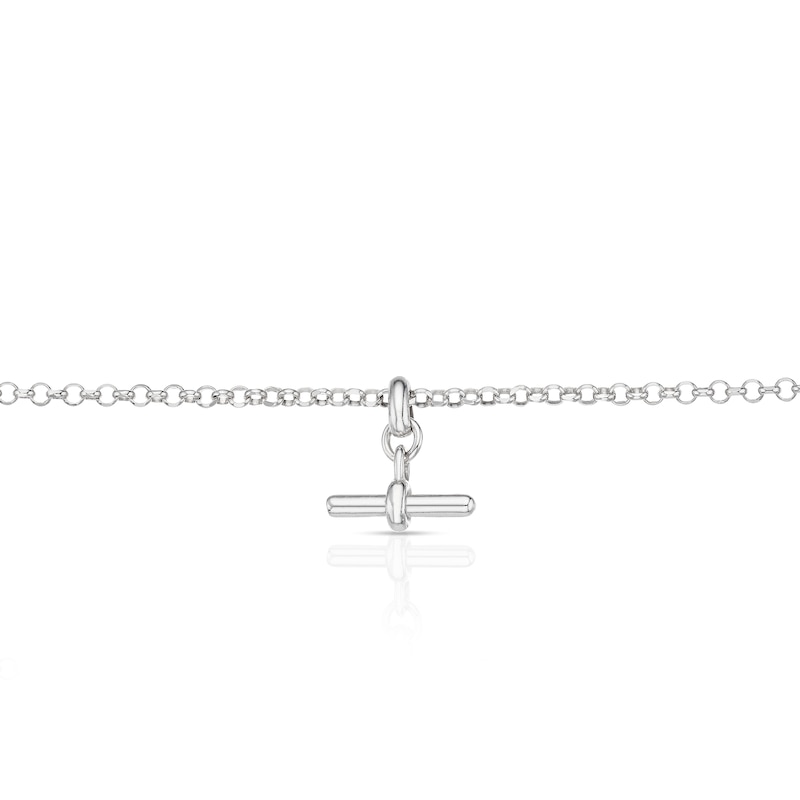 Main Image 2 of Sterling Silver T-Bar Chain Bracelet