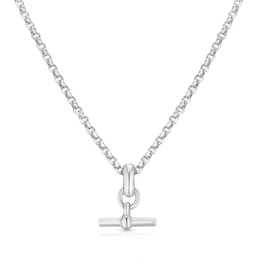 Sterling Silver 18" Small T-Bar Necklace