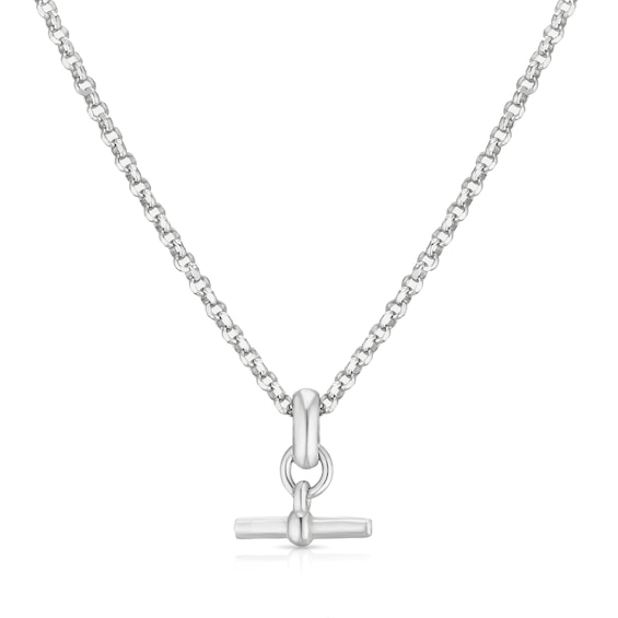 Sterling Silver 18 Small T-Bar Necklace