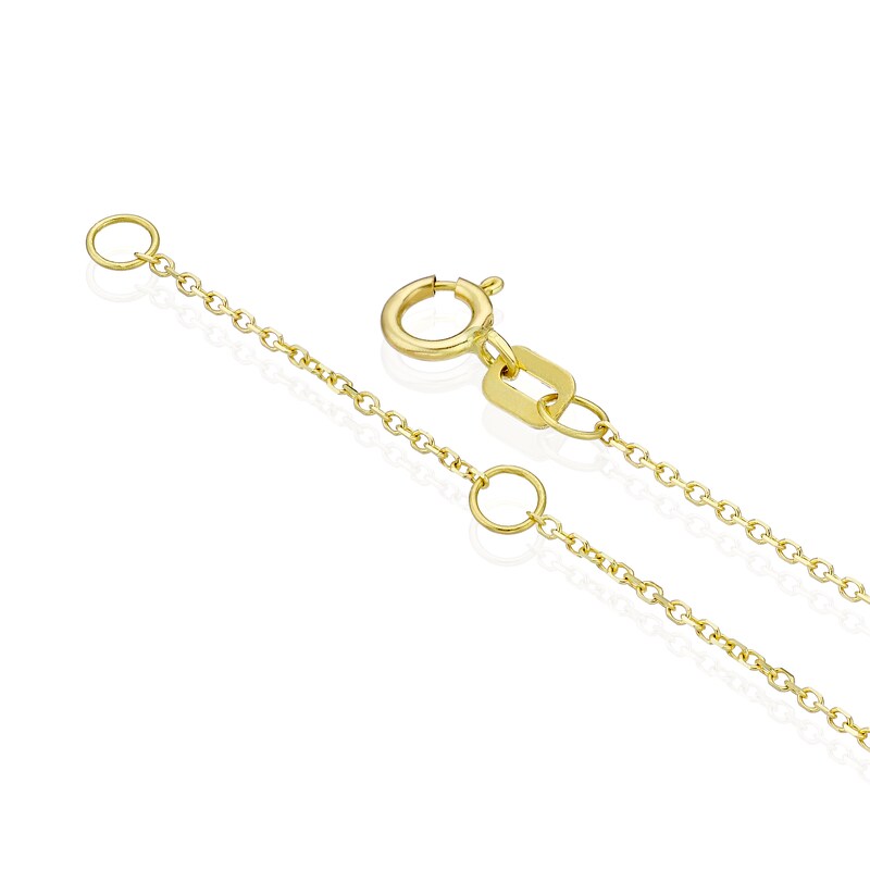 Main Image 3 of 9ct Yellow Gold & Cubic Zirconia Open Circle Pendant