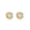 Thumbnail Image 1 of 9ct Yellow Gold 9mm Cubic Zirconia Knot Stud Earrings