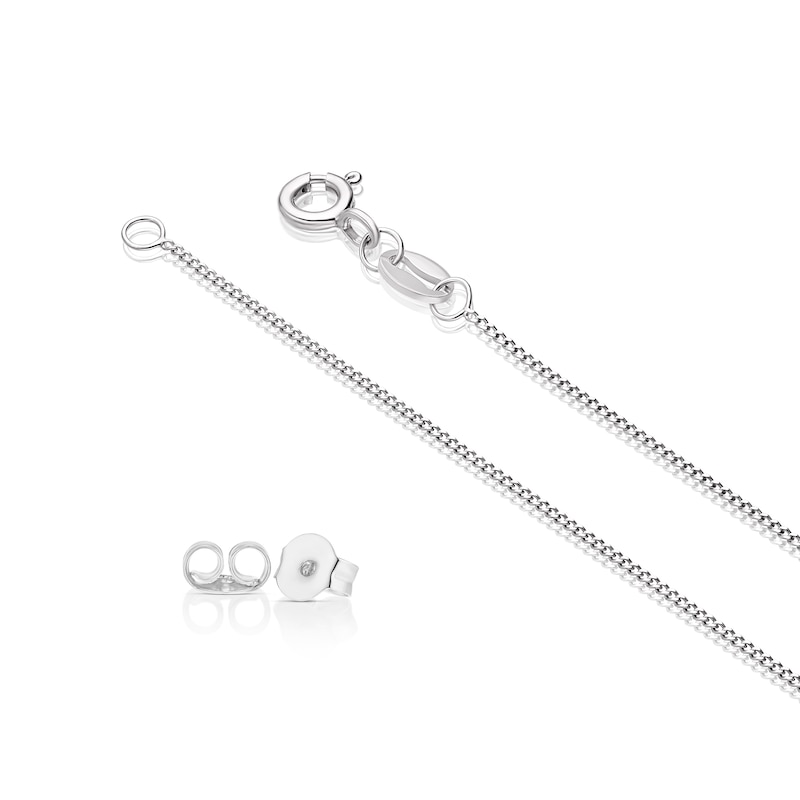 Main Image 3 of Sterling Silver Cultured Freshwater Pearl Cubic Zirconia Earrings & Pendant Set