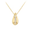Thumbnail Image 1 of 9ct Yellow Gold 16+1&quot; Cubic Zirconia Tear Drop Pendant