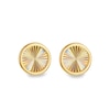 Thumbnail Image 1 of 9ct Yellow Gold 8mm Diamond Cut Circle Stud Earrings
