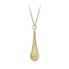 Thumbnail Image 1 of 9ct Yellow Gold 17.75&quot; Diamond Cut Tear Drop Pendant