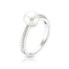 Thumbnail Image 2 of Sterling Silver Cultured Freshwater Pearl & Cubic Zirconia Ring