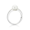 Thumbnail Image 3 of Sterling Silver Cultured Freshwater Pearl & Cubic Zirconia Ring