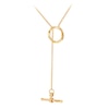 Thumbnail Image 1 of 9ct Yellow Gold 17+1" Diamond Cut T-Bar Necklace