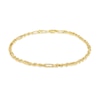 Thumbnail Image 1 of 9ct Yellow Gold 7.25" Diamond Cut Figaro Bracelet