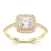 Thumbnail Image 1 of 9ct Yellow Gold Cubic Zirconia Double Halo Ring