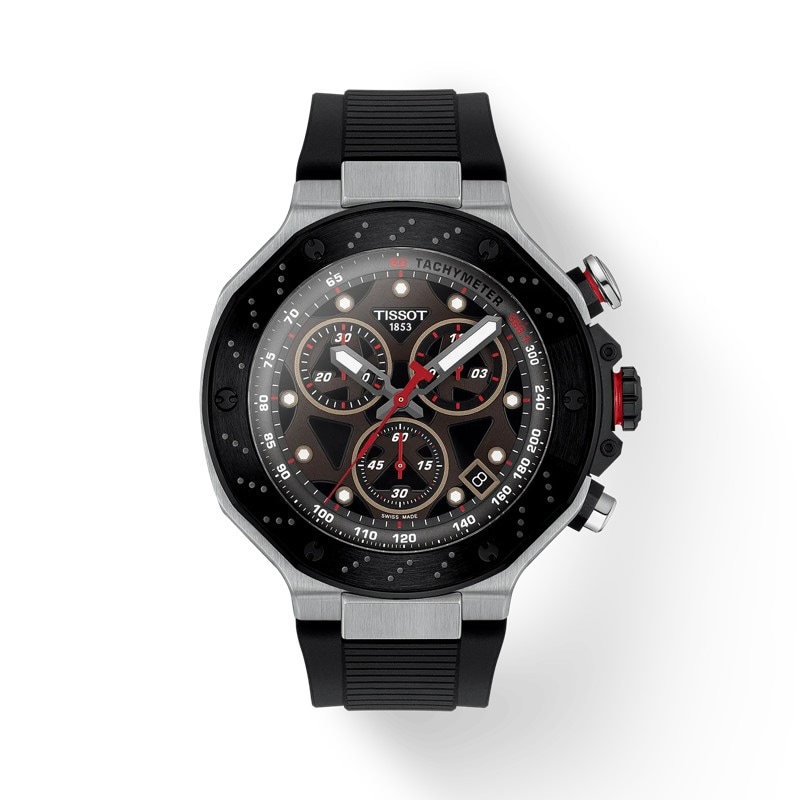Main Image 1 of Tissot T-Racce Moto GP Quartz 2025 Men's Black Silicone Strap Watch
