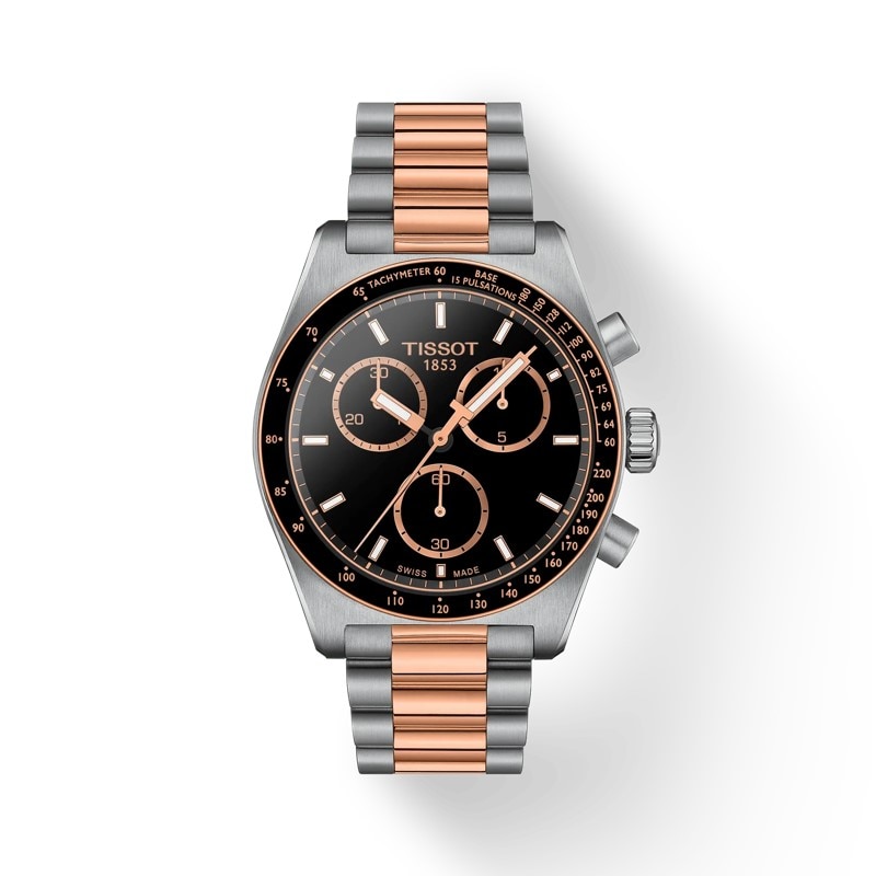 Main Image 1 of Tissot PR 516 Chronograph Black Dial Rose Two Tone Bracelet Watch