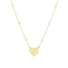 Thumbnail Image 1 of 9ct Yellow Gold 17.75&quot; Diamond Cut Heart Shaped Pendant