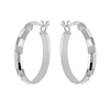 Thumbnail Image 1 of Sterling Silver 20mm Diamond Cut Hoop Earrings