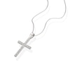Thumbnail Image 2 of Sterling Silver 18" Cubic Zirconia Cross Large Pendant Necklace