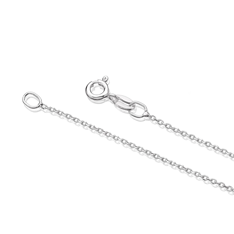 Main Image 3 of Sterling Silver 18" Cubic Zirconia Cross Large Pendant Necklace
