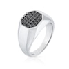 Thumbnail Image 2 of Sterling Silver & Black Cubic Zirconia Signet Ring