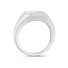 Thumbnail Image 3 of Sterling Silver Cubic Zirconia Matte & Polished Signet Ring