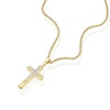 Thumbnail Image 2 of Sterling Silver & 18ct Yellow Gold Plated Vermeil Cubic Zirconia Cross Shaped Pendant