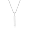 Thumbnail Image 1 of Sterling Silver Cubic Zirconia & Polished Bar Pendant Necklace
