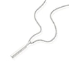 Thumbnail Image 2 of Sterling Silver Cubic Zirconia & Polished Bar Pendant Necklace
