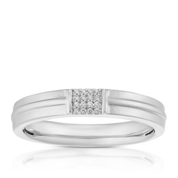 Sterling Silver Cubic Zirconia Polished Narrow Ring