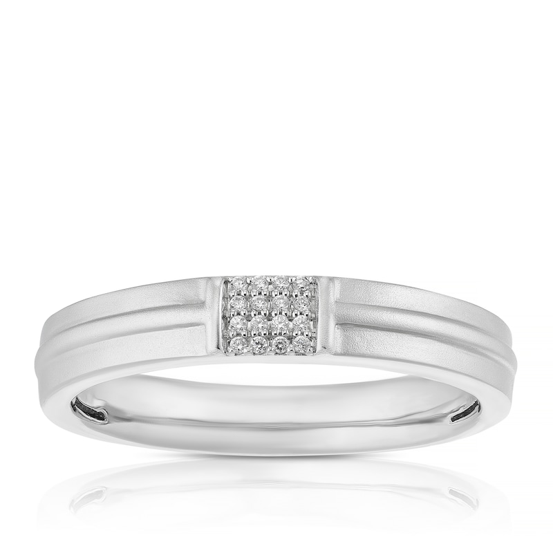 Main Image 1 of Sterling Silver Cubic Zirconia Polished Narrow Ring