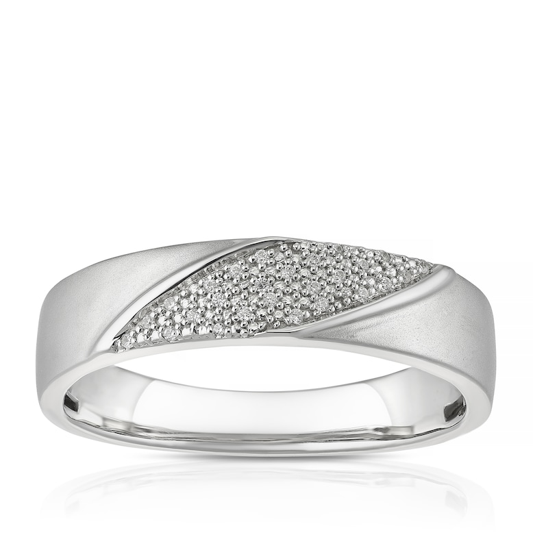 Main Image 1 of Sterling Silver Cubic Zirconia Matte & Polished Ring