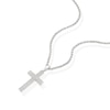 Thumbnail Image 2 of Sterling Silver & Cubic Zirconia Woven Edge Cross Shaped Pendant
