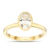 Thumbnail Image 1 of 9ct Yellow Gold Cubic Zirconia Oval Shaped Bezel Ring