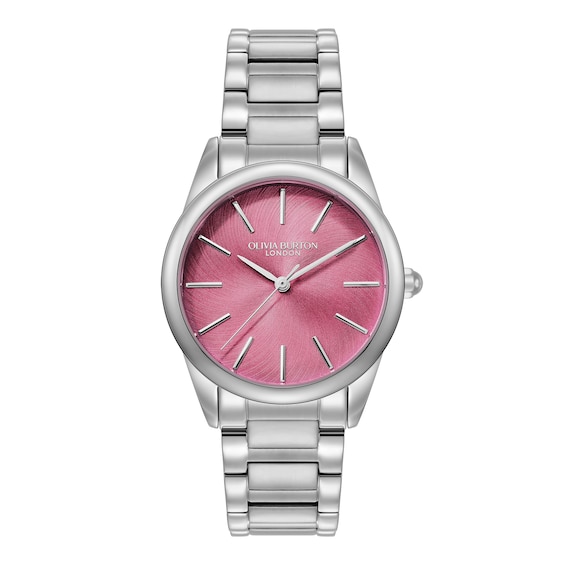 Women's Olivia Burton Intensity 34Mm Pink Dial & Stainless Steel Watch