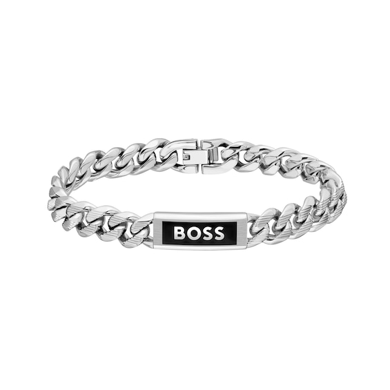 Boss Kassy Emblem Men'S Bracelet Silver - Image 8