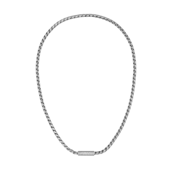 Men's Boss Doran Stainless Steel Braided Necklace - Image 4