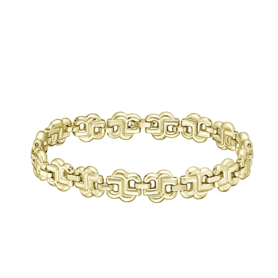 Women's Boss Double B ' Light Gold Ip 6.7" Strand Bracelet