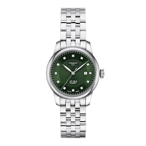 Women's Tissot Le Locle 29Mm Automatic Lady Diamond Green Dial & Stainless Steel Watch