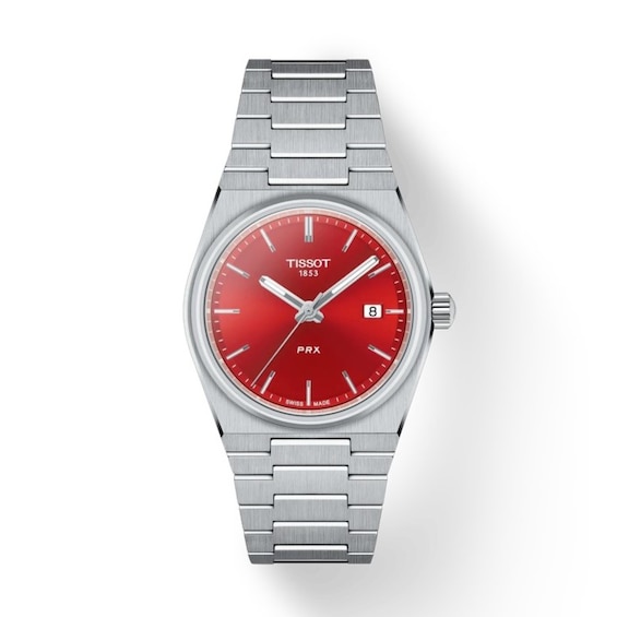 Women's Tissot Prx 35Mm Red Dial & Stainless Steel Watch