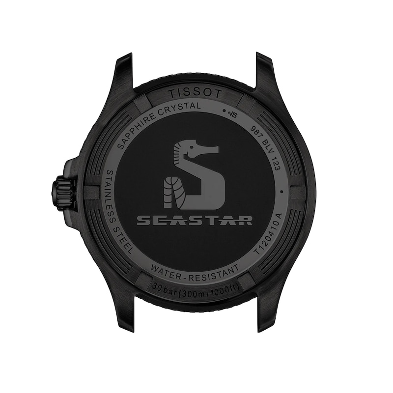 Main Image 3 of Tissot Seastar 40mm Red Dial & PVD Black Bracelet Watch