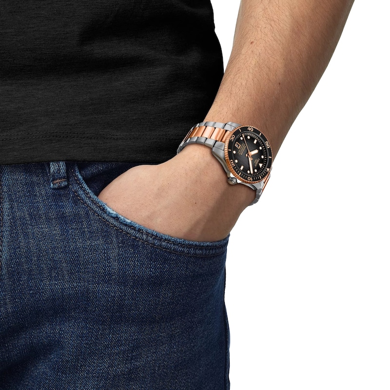 Main Image 5 of Tissot Seastar Automatic 40mm Two Tone Bracelet Watch